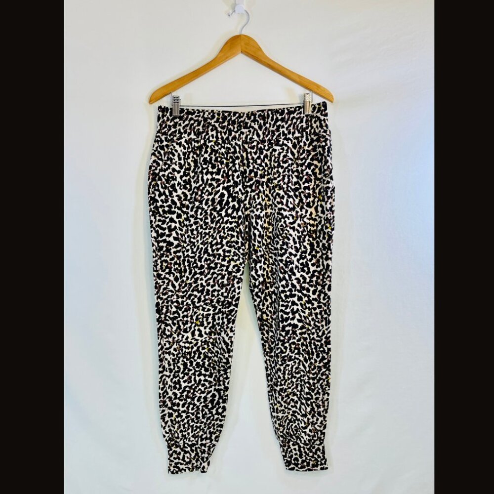 Cabi Leopard Print Joggers - Size M